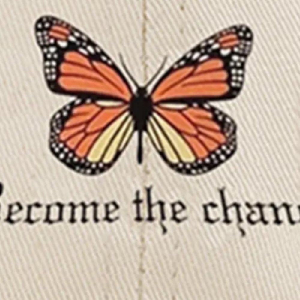 Become The Change Butterfly Baseball Cap Hat NEW - Picture 3 of 3